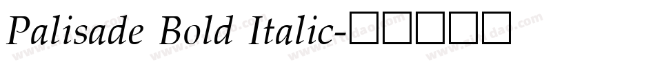 Palisade Bold Italic字体转换